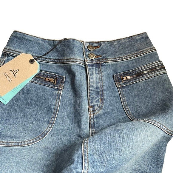 prAna Broadway Jean Skirt True Blue Denim Women’s Size 2 Zipper Pockets MSRP 79. - Picture 6 of 13